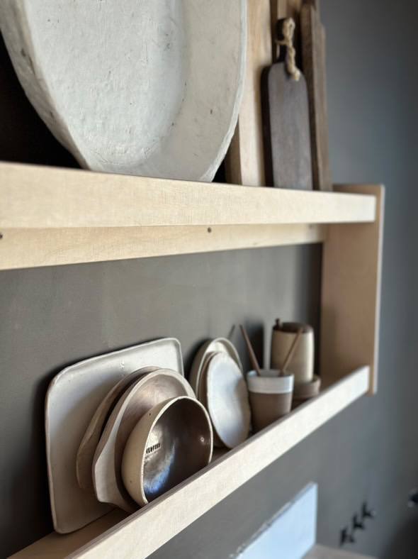 Levo bordenrek | 2 planken - blank - toddie.nl ®