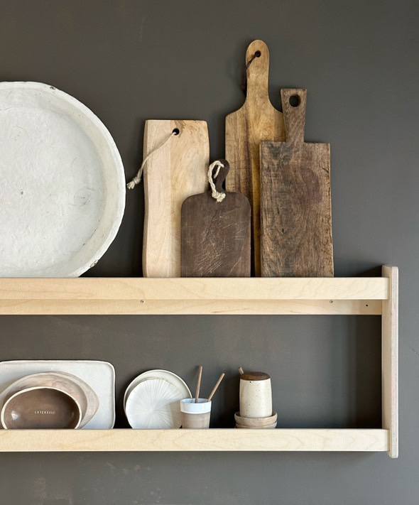 Levo bordenrek | 2 planken - blank - toddie.nl ®