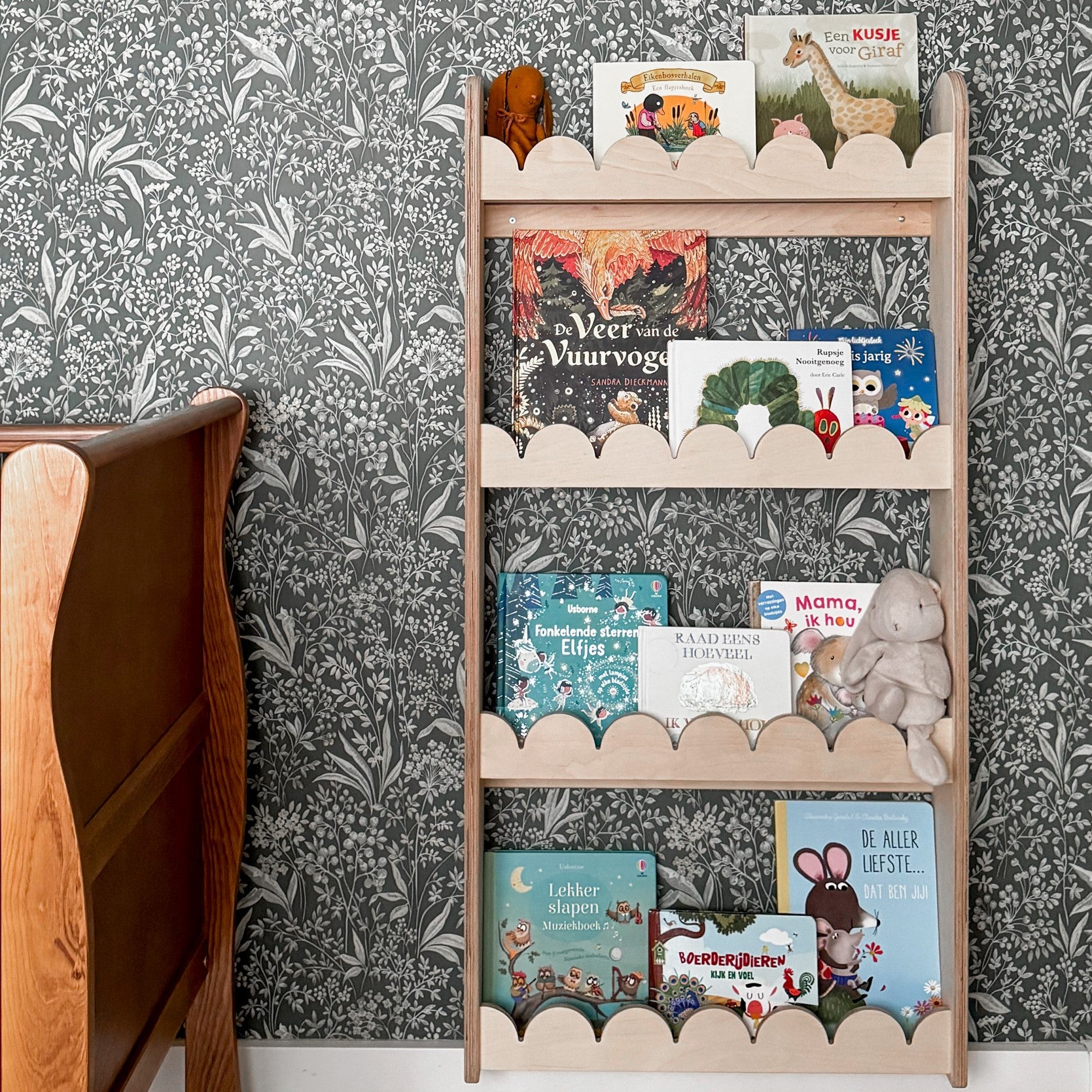 Bubble Montessori reol til børneværelse | 4 planker - blanke