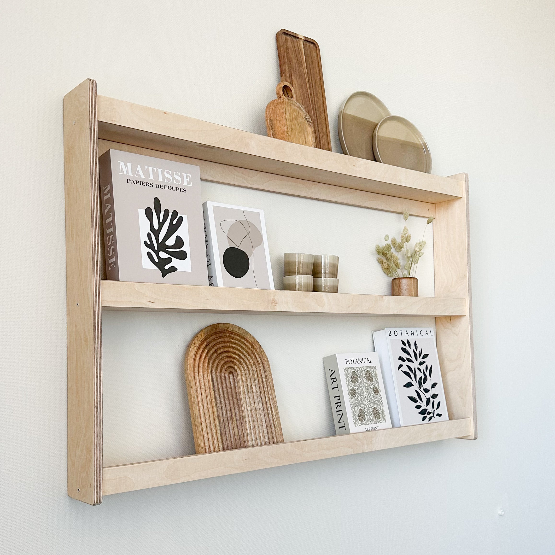 Levo bordenrek | 3 planken - blank - toddie.nl ®