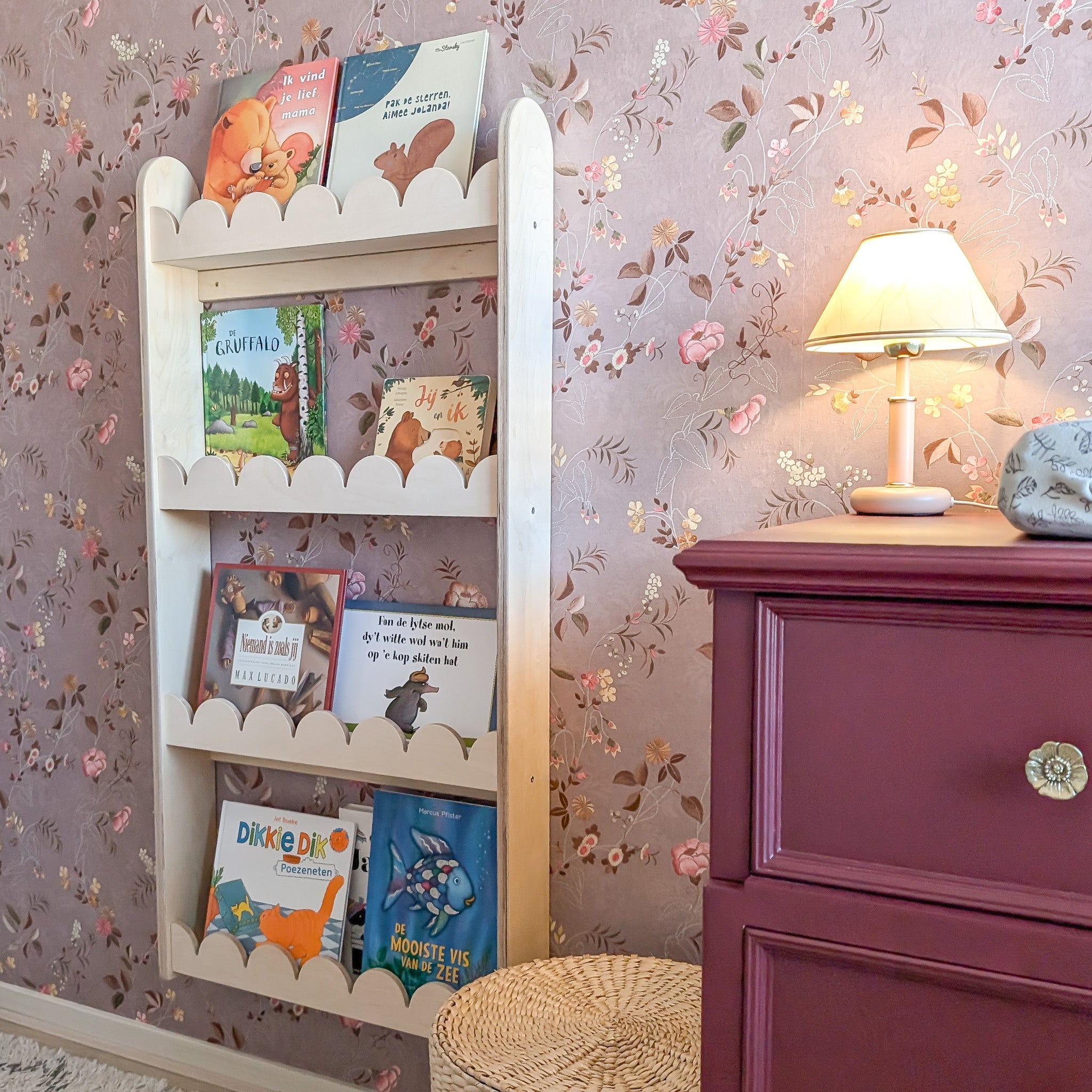 Bubble Montessori reol til børneværelse | 4 planker - blanke