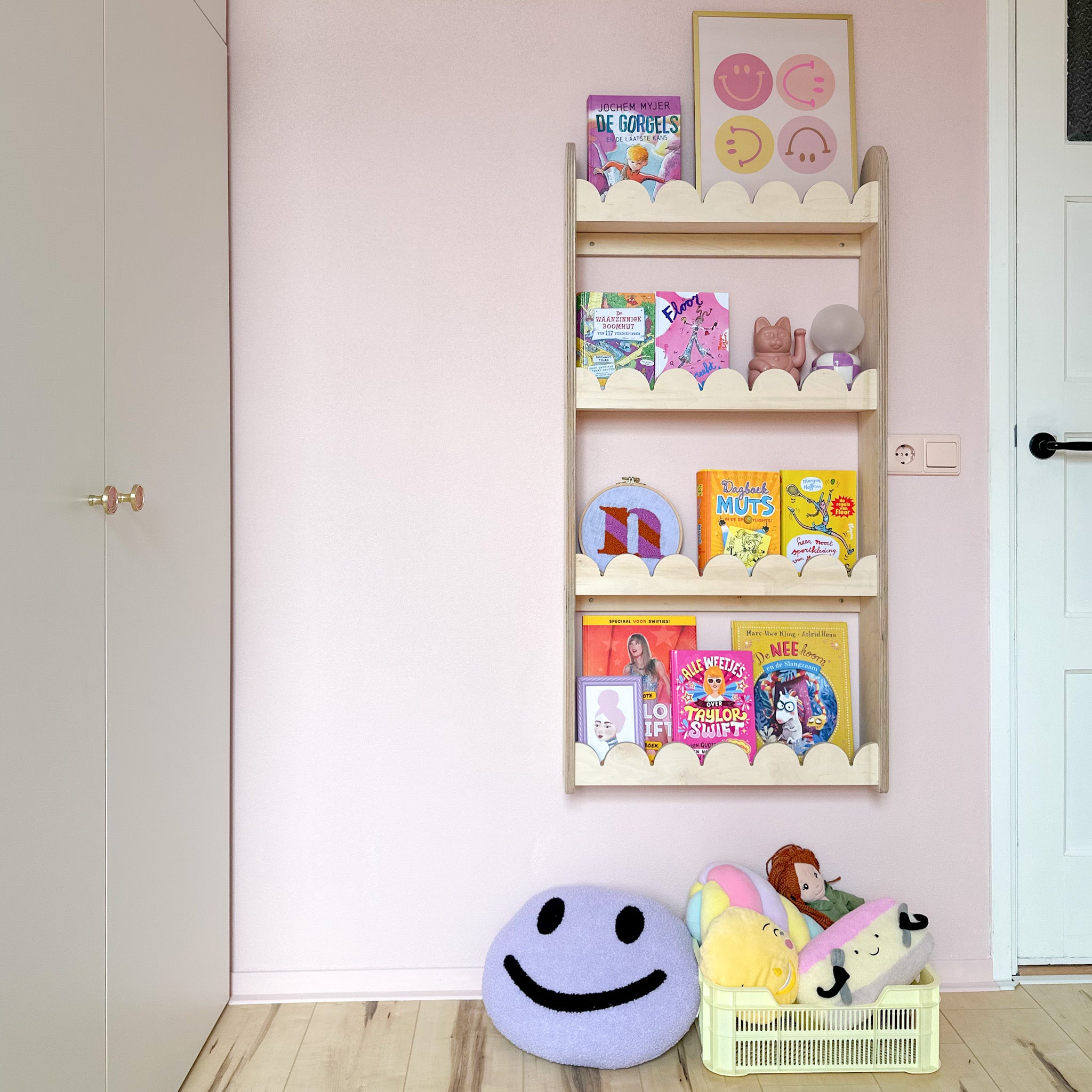 Bubble Montessori boekenrek kinderkamer | 4 planken - blank - toddie.nl ®