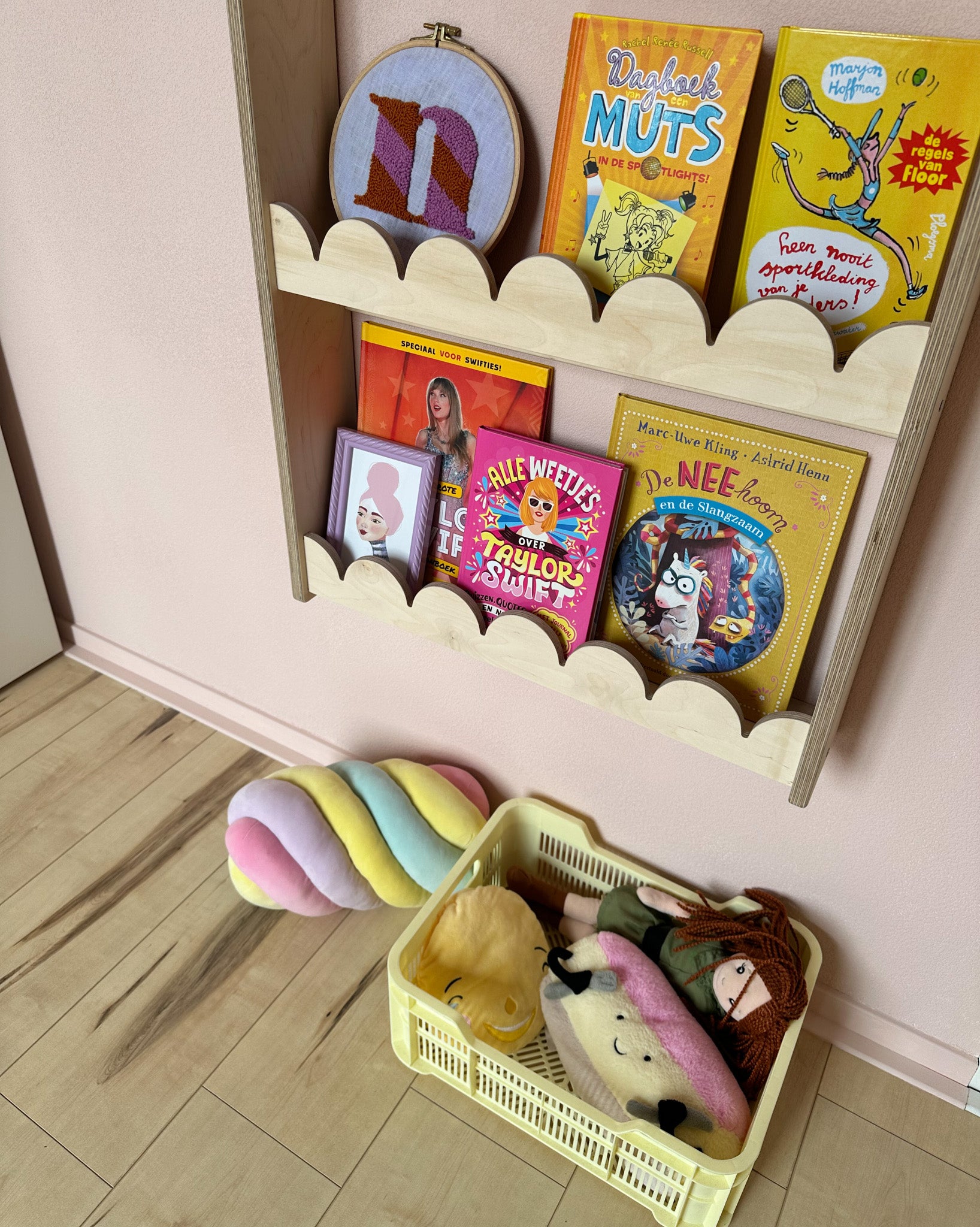 Bubble Montessori boekenrek kinderkamer | 4 planken - blank - toddie.nl ®