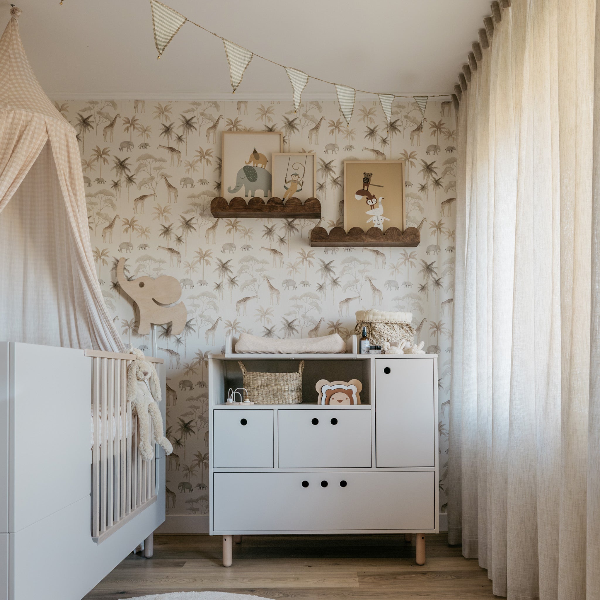 Bubble Montessori boekenrek kinderkamer | 1 plank - wengé gebeitst - toddie.nl ®