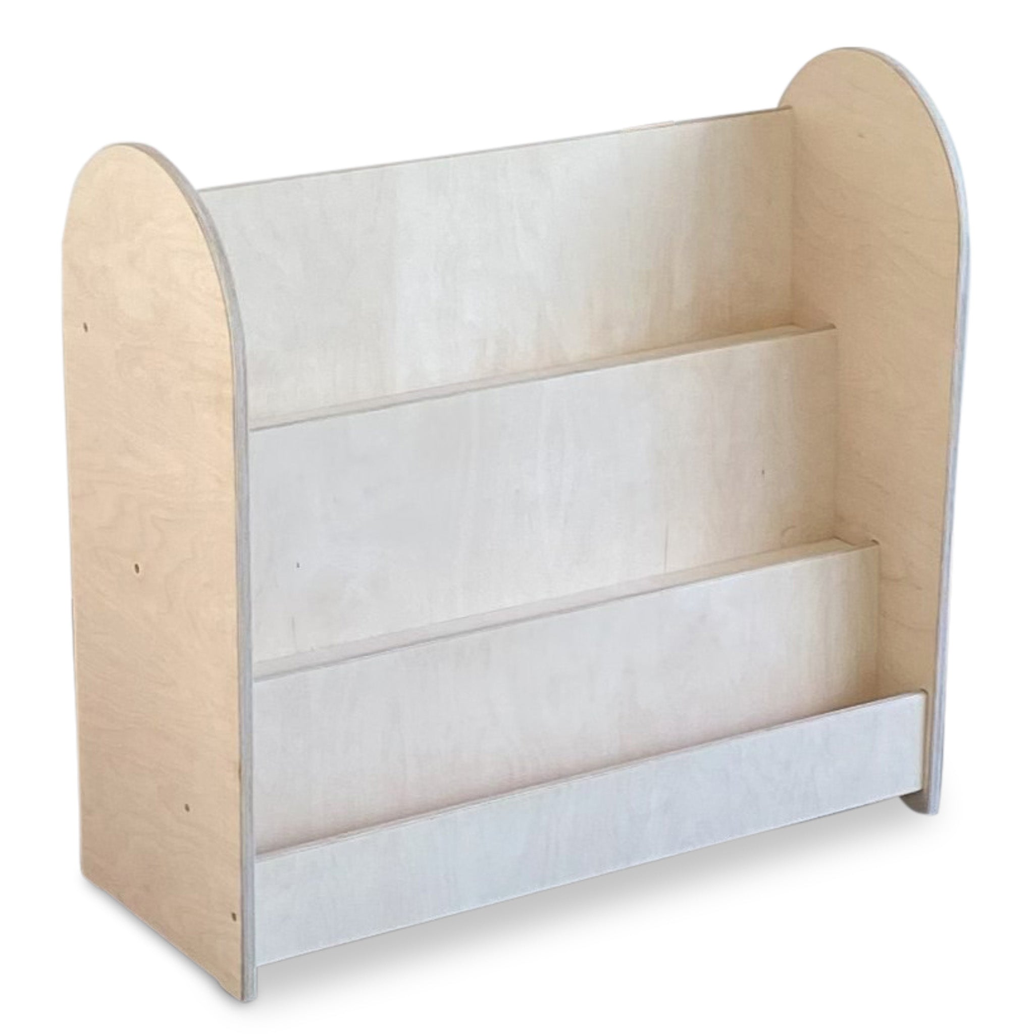 Rund Montessori bogreol til børneværelse | 3 trin - blank