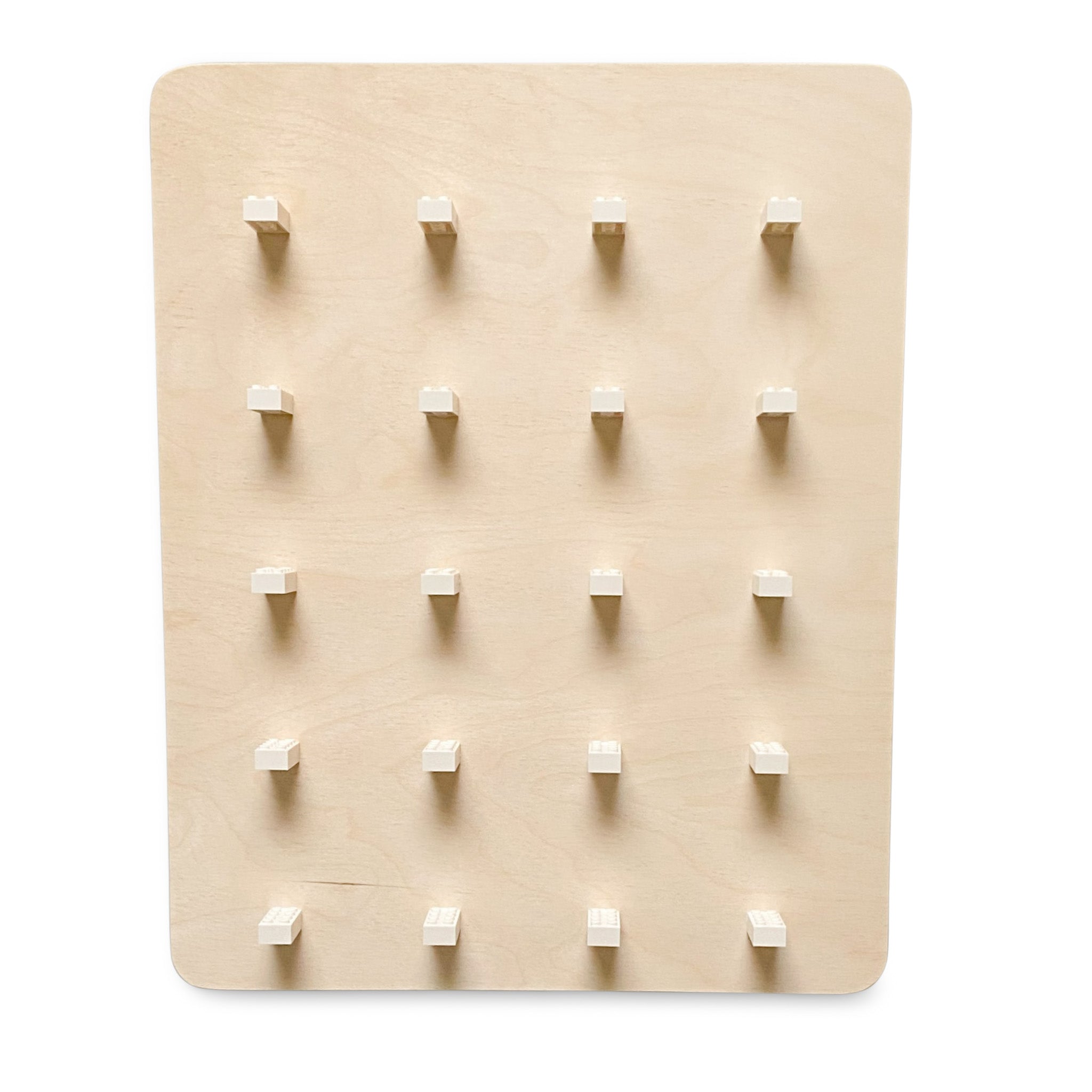 Trævægskilt til børneværelse | legoplade - blank