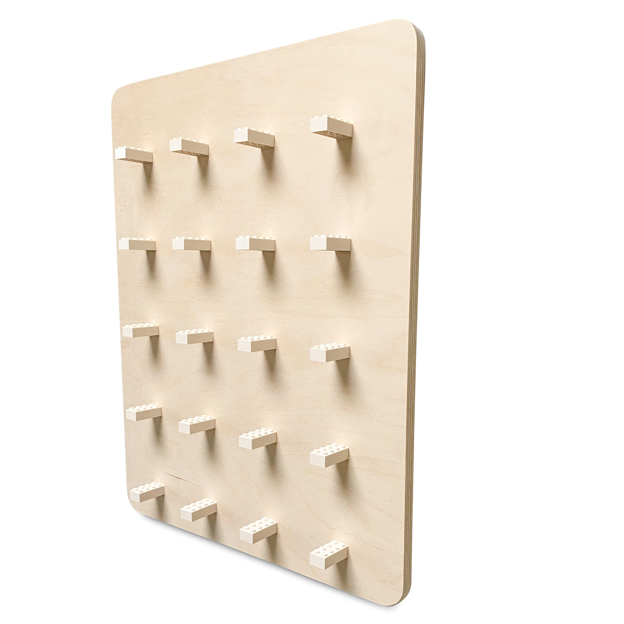 Trævægskilt til børneværelse | legoplade - blank