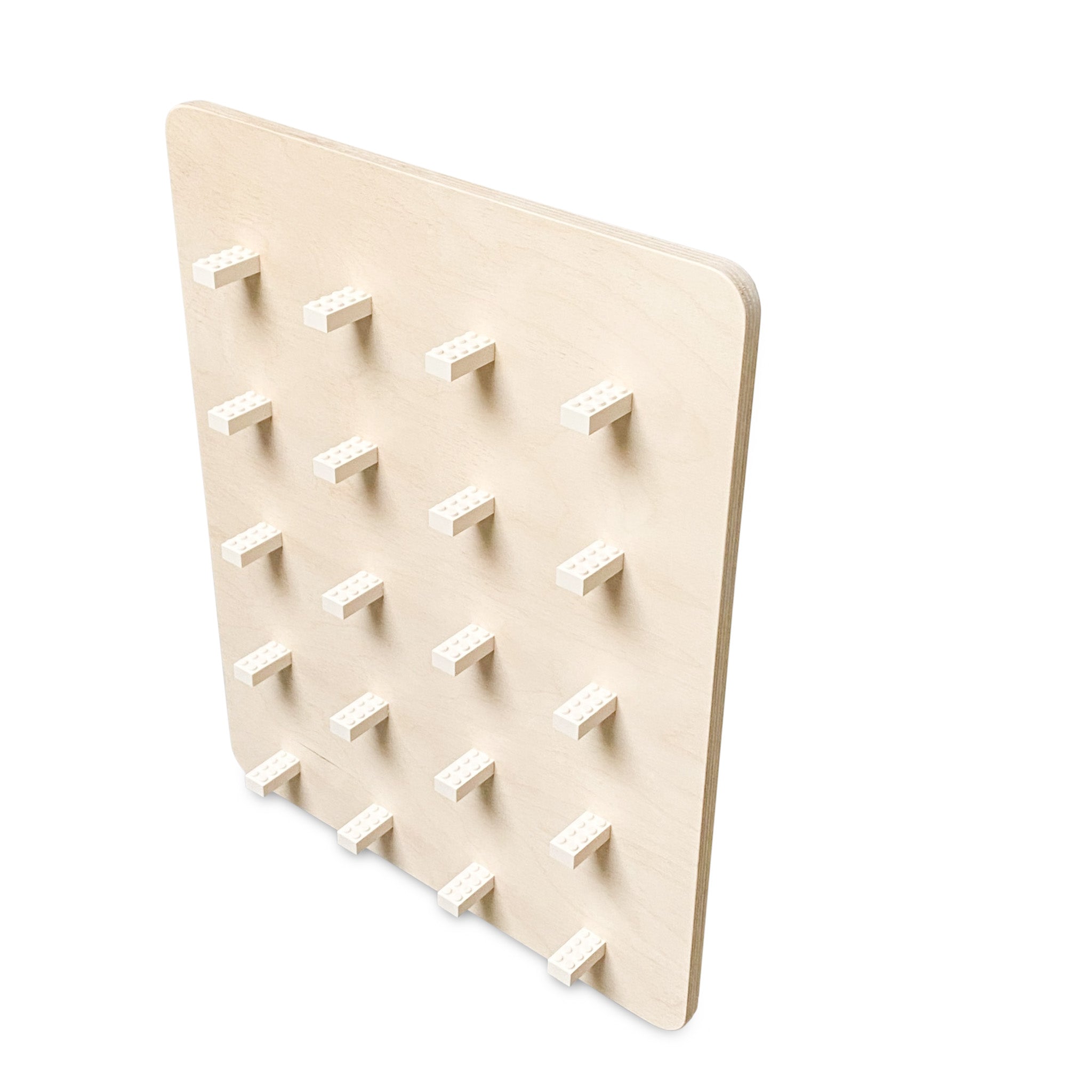 Trævægskilt til børneværelse | legoplade - blank