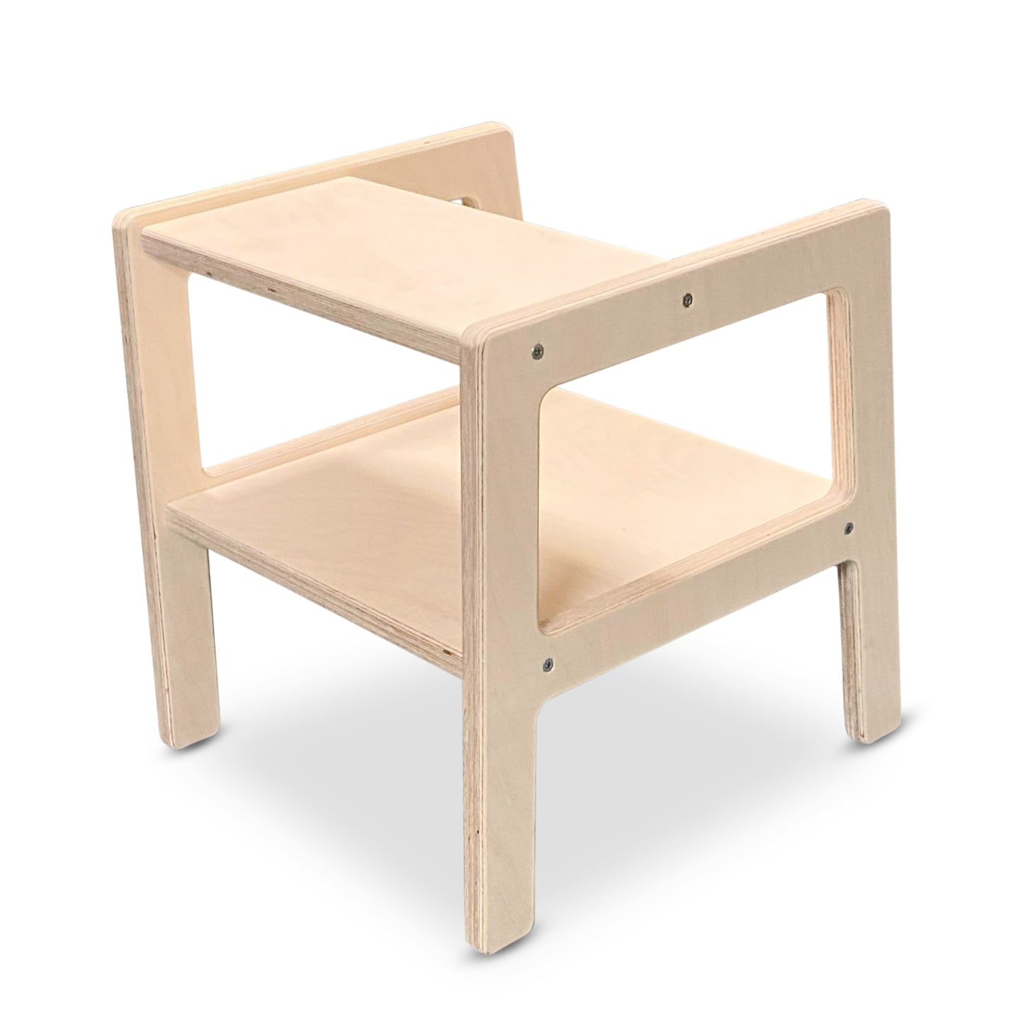 Montessori subtiele leertoren | Houten opstapje, krukje - blank - toddie.nl ®