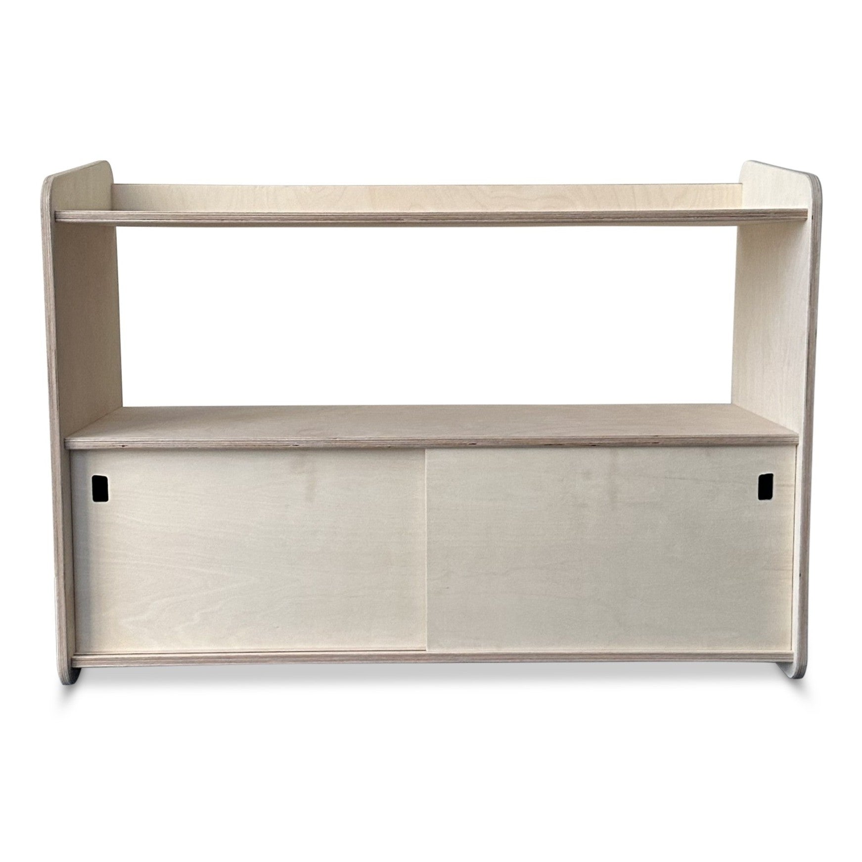 Jollie Montessori speelgoedkast met schuifdeurtjes | Boekenkast 3 planken - blank