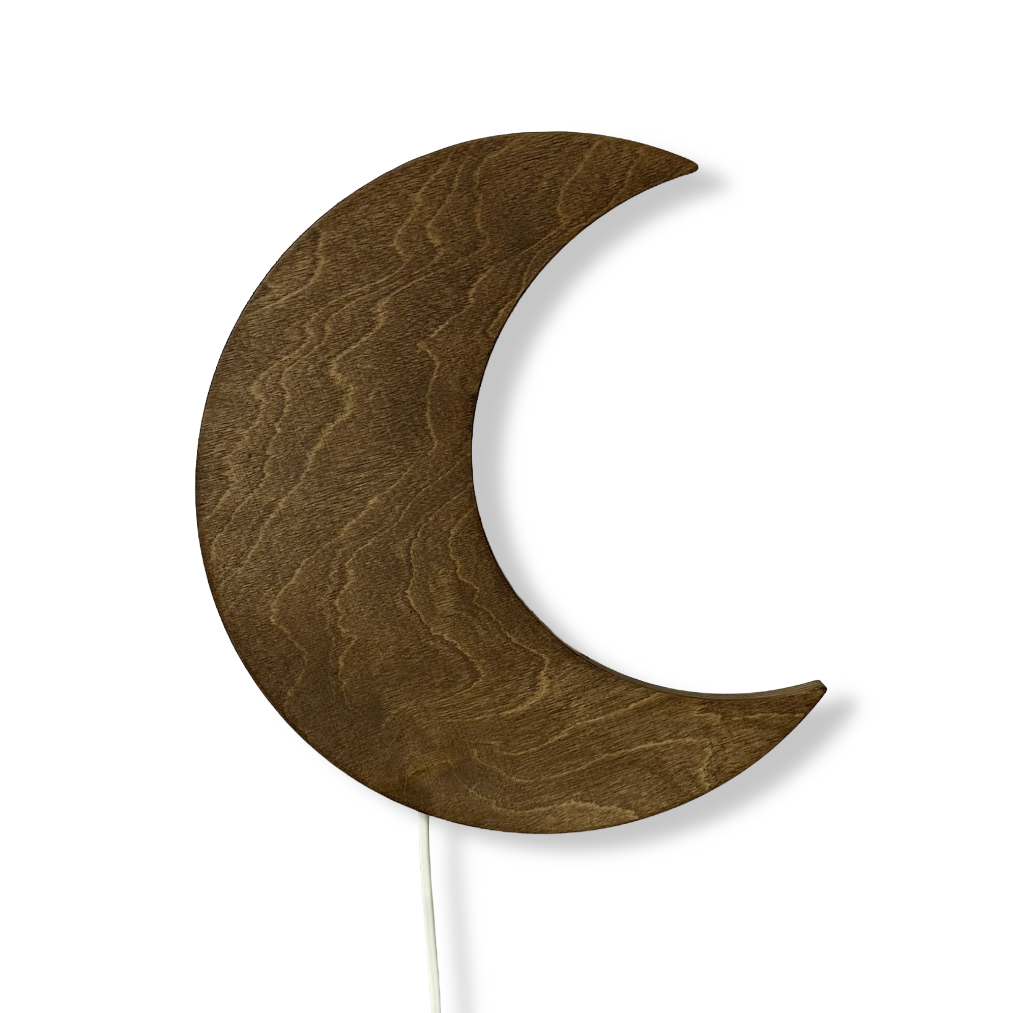 Houten wandlamp kinderkamer | Maan - Wengé - toddie.nl ®
