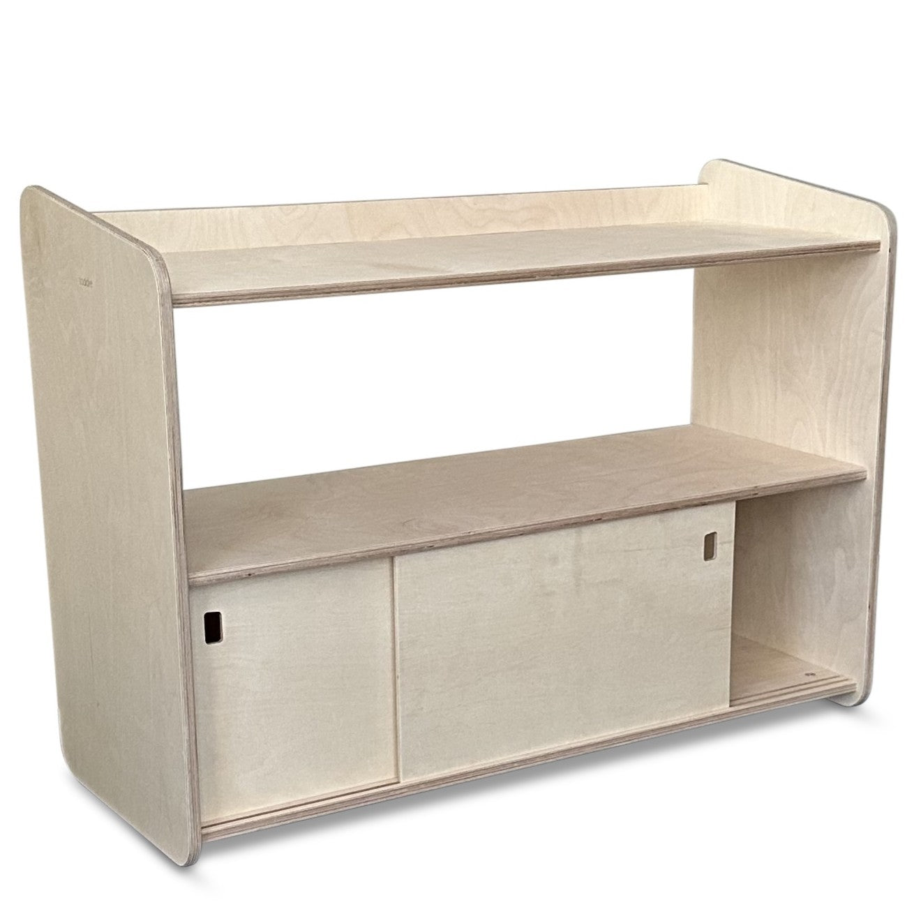 Jollie Montessori speelgoedkast met schuifdeurtjes | Boekenkast 3 planken - blank - toddie.nl ®