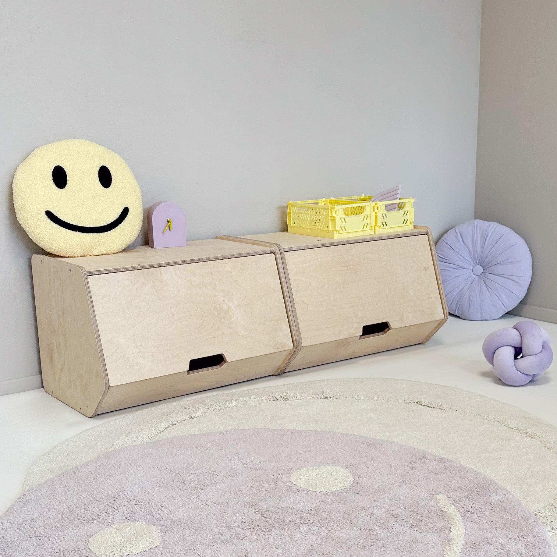 Stowie stabelbar opbevaringskasse med låg - blank