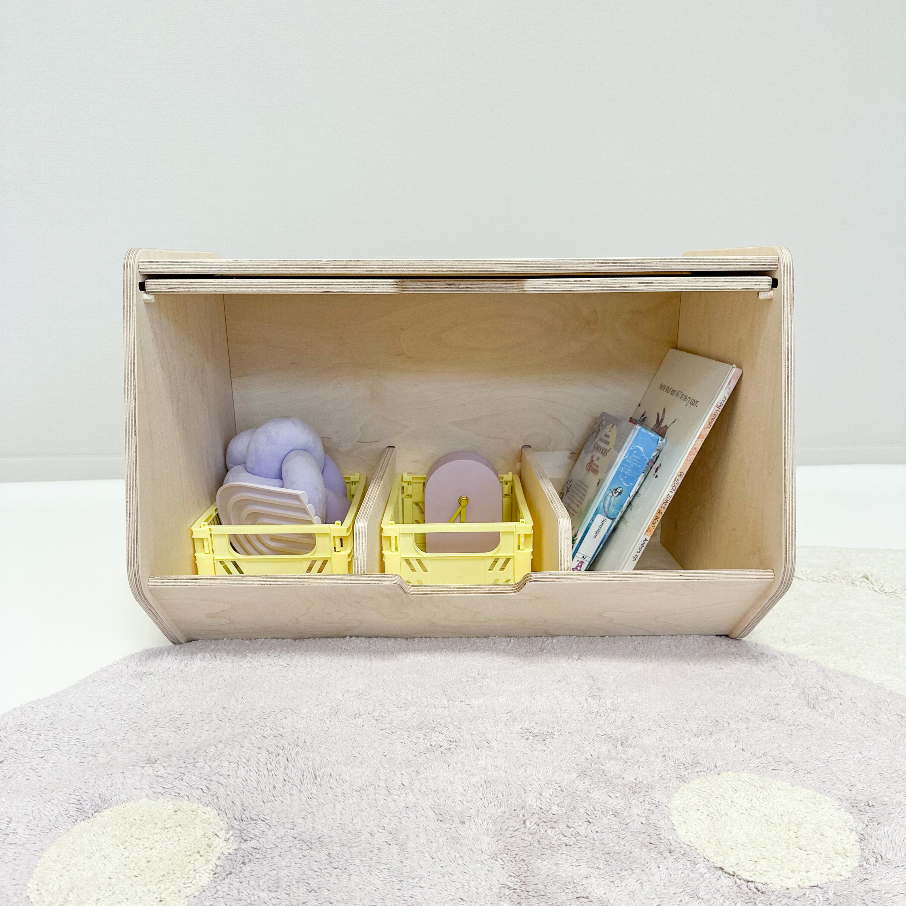 Stowie stabelbar opbevaringskasse med låg - blank