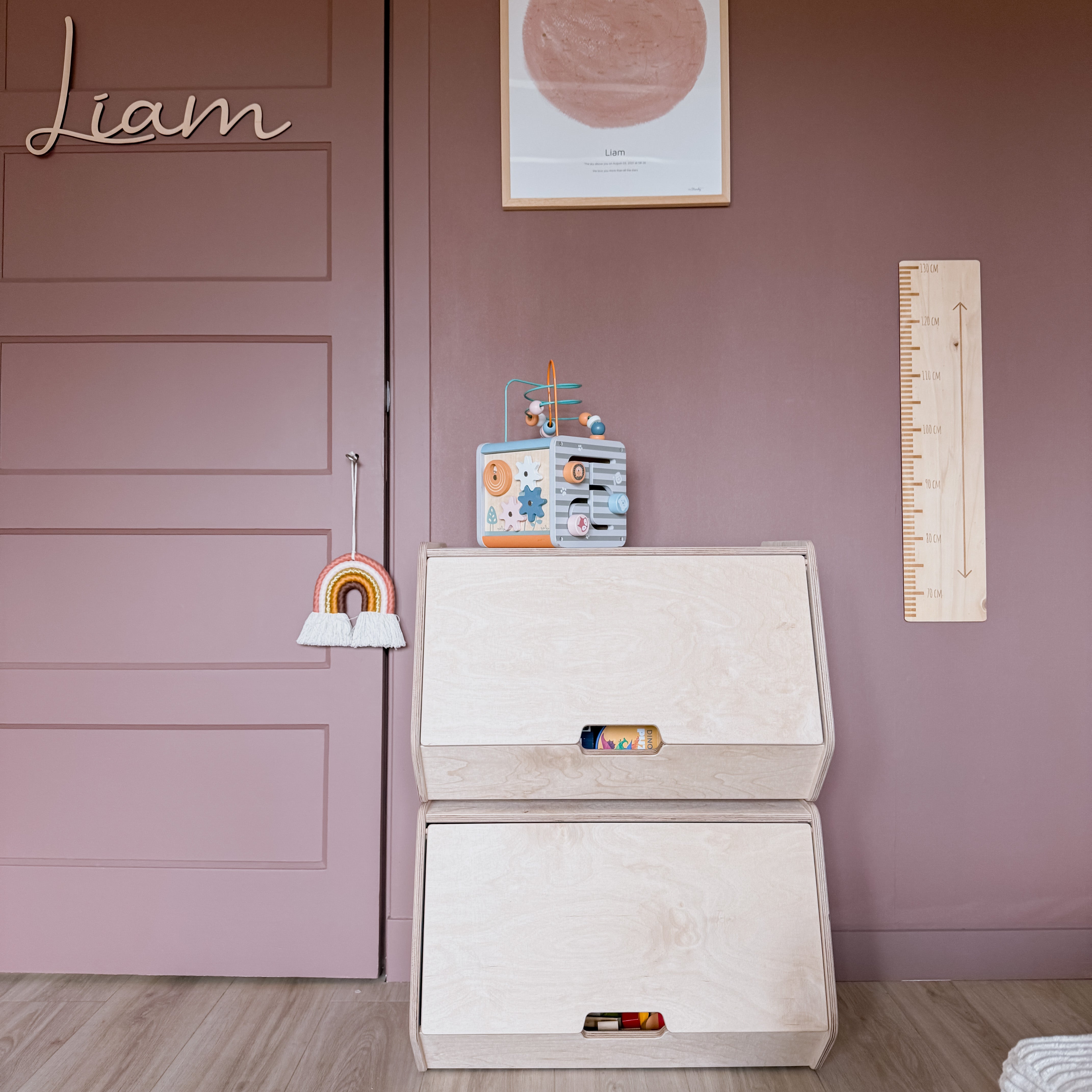 Stowie stabelbar opbevaringskasse med låg - blank