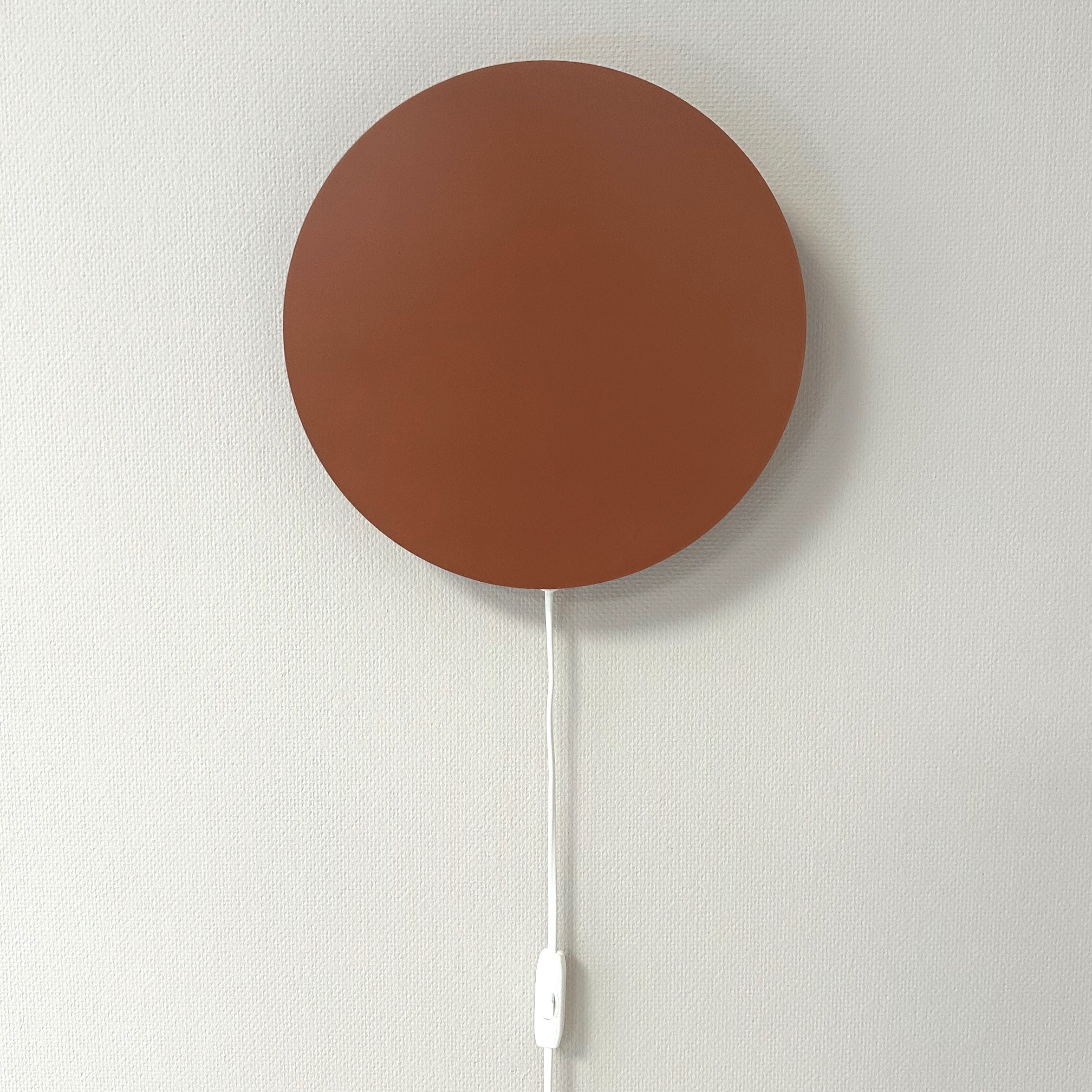 Houten wandlamp kinderkamer | cirkel baksteen rood - toddie.nl ®