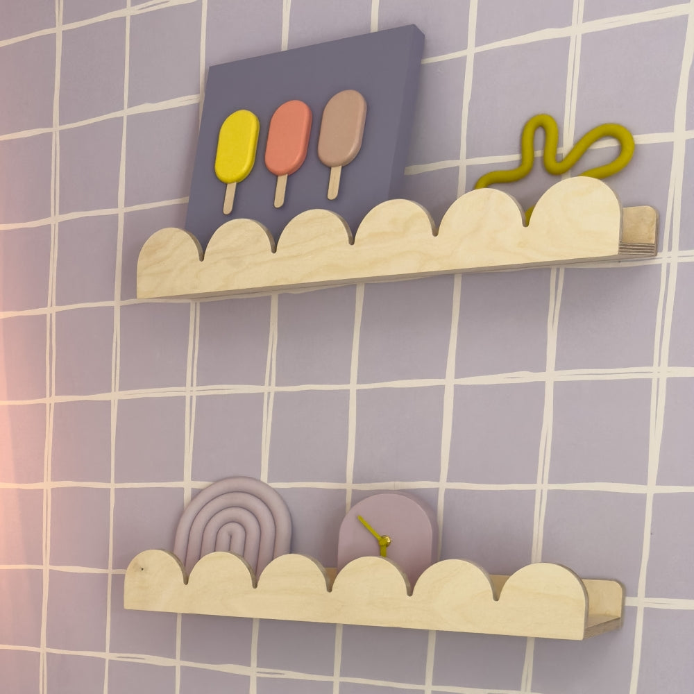 Bubble Montessori boekenrek kinderkamer | 1 plank - blank - toddie.nl ®