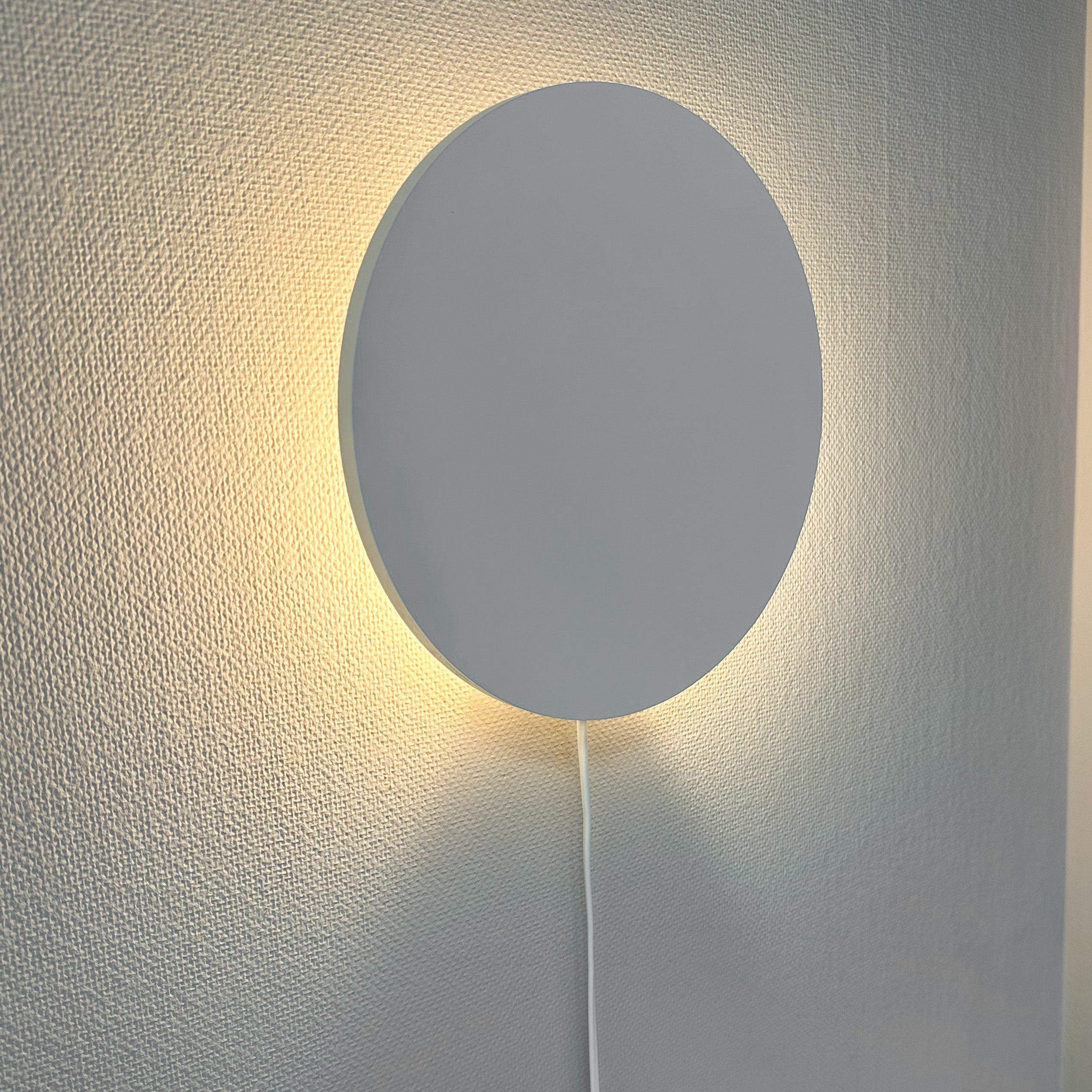 Trævæglampe til børneværelse | cirkel hvid