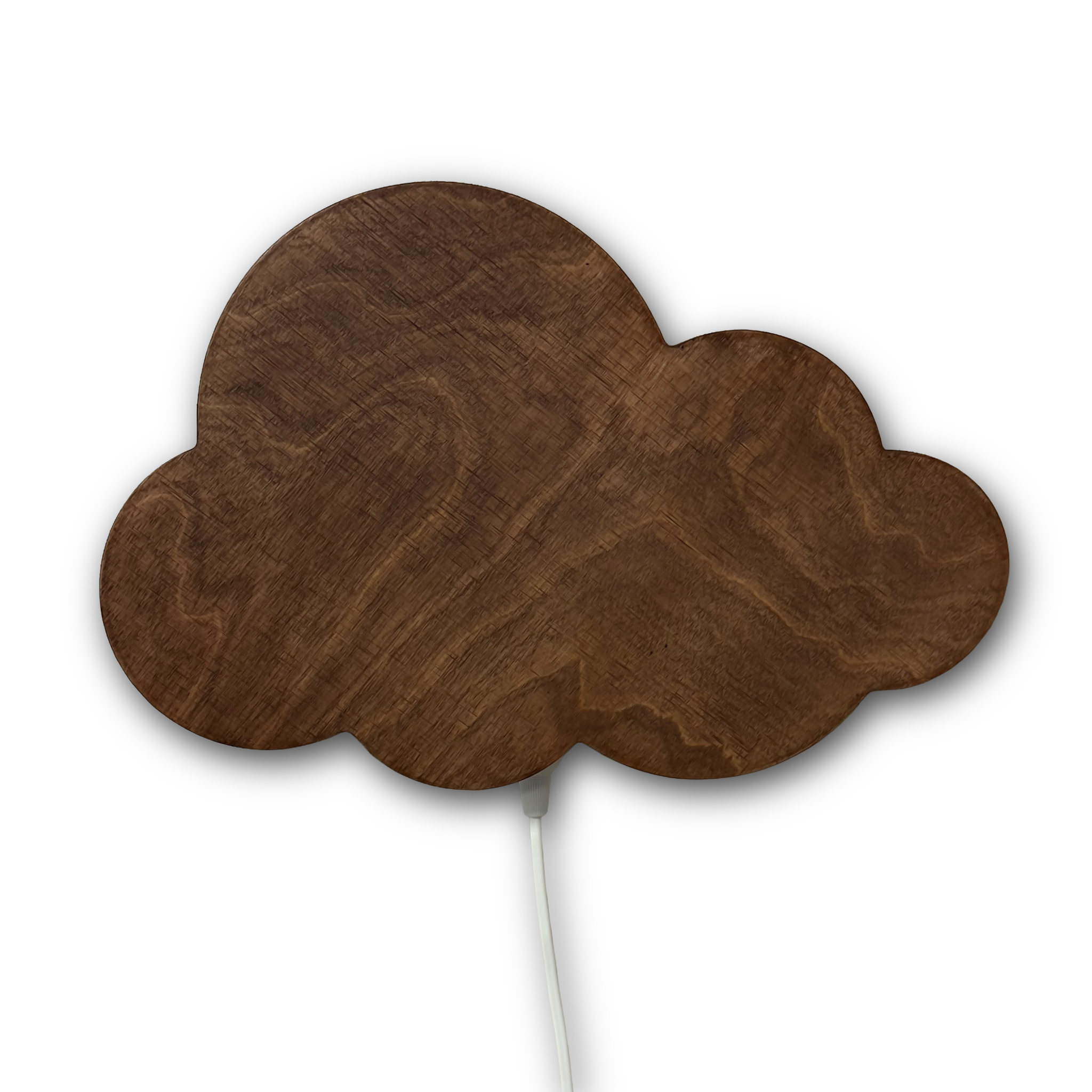 Houten wandlamp kinderkamer | Wolkie - Wengé (walnoot) - toddie.nl ®