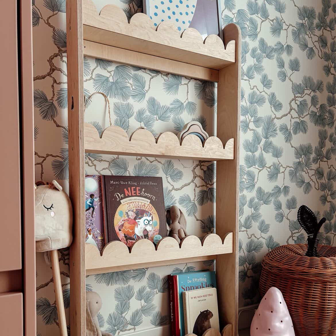 Bubble Montessori boekenrek kinderkamer | 4 planken - blank - toddie.nl ®