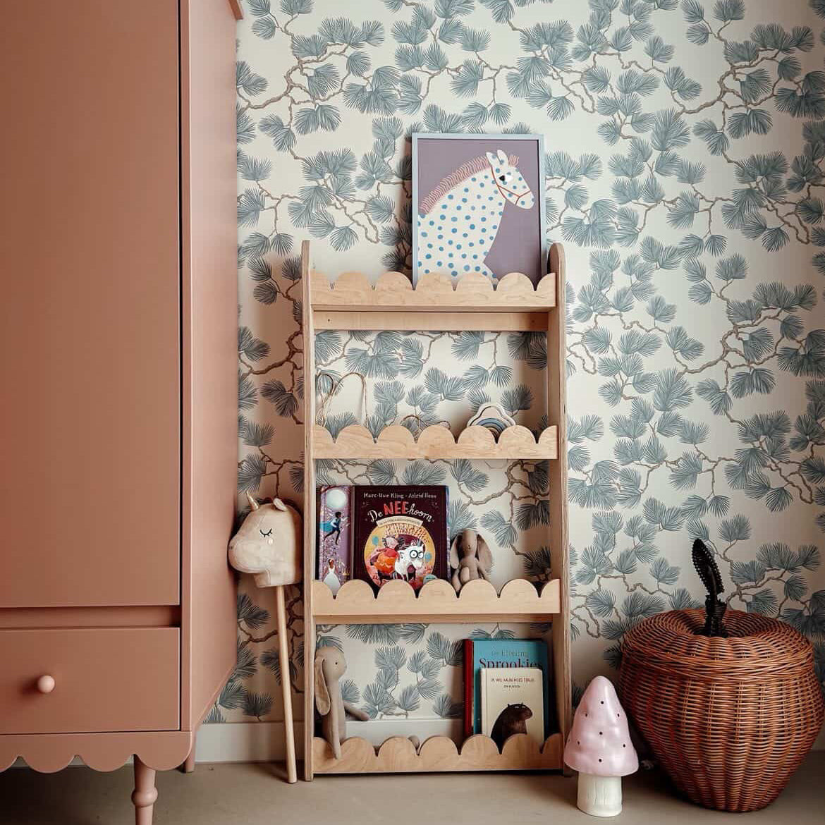 Bubble Montessori boekenrek kinderkamer | 4 planken - blank - toddie.nl ®