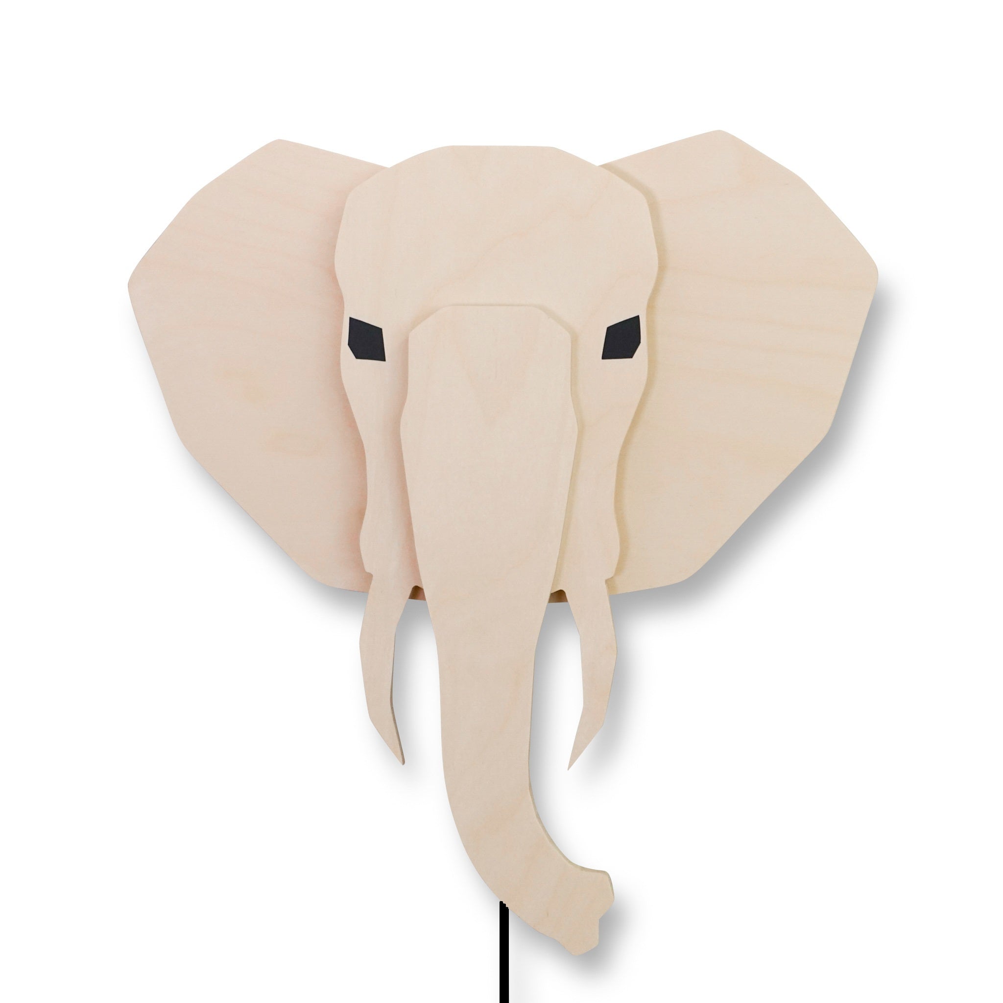 Houten wandlamp kinderkamer | Olifant 3D - toddie.nl