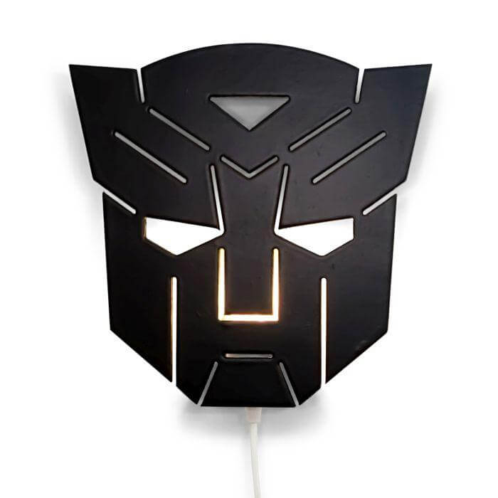 Houten wandlamp kinderkamer | Transformer - toddie.nl