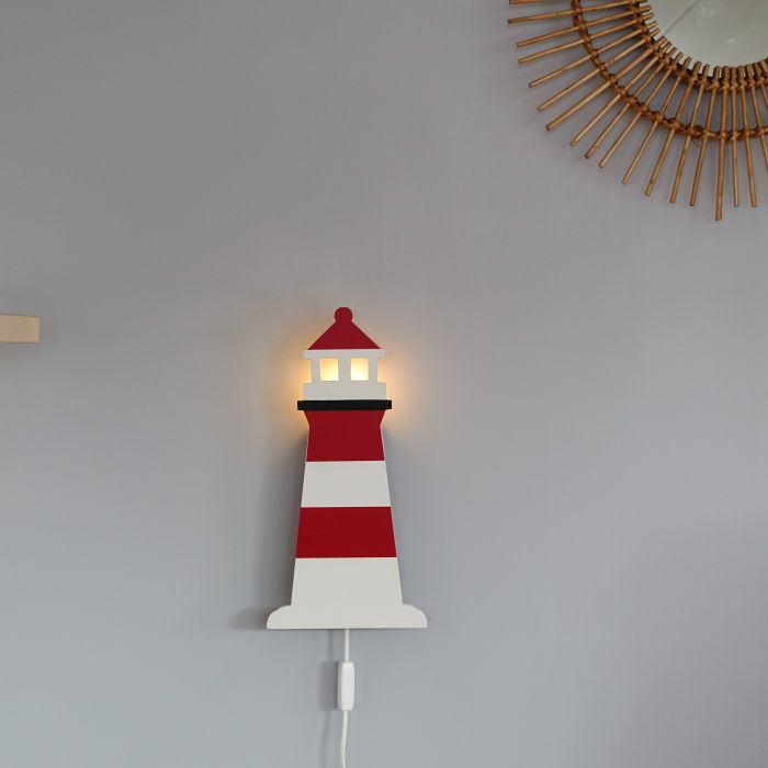 Houten wandlamp vuurtoren | Lighthouse - toddie.nl