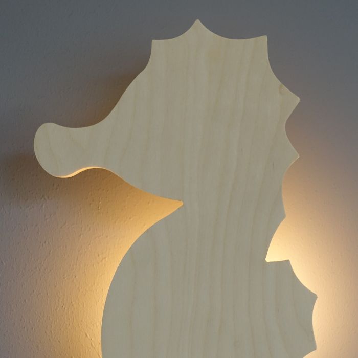 Houten wandlamp kinderkamer | Zeepaardje - toddie.nl