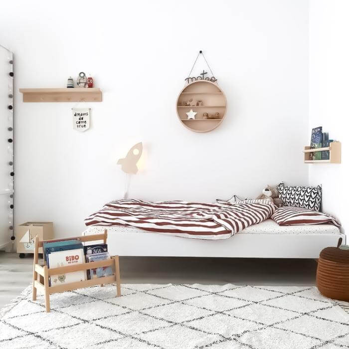 Houten wandlamp kinderkamer | Raket - toddie.nl