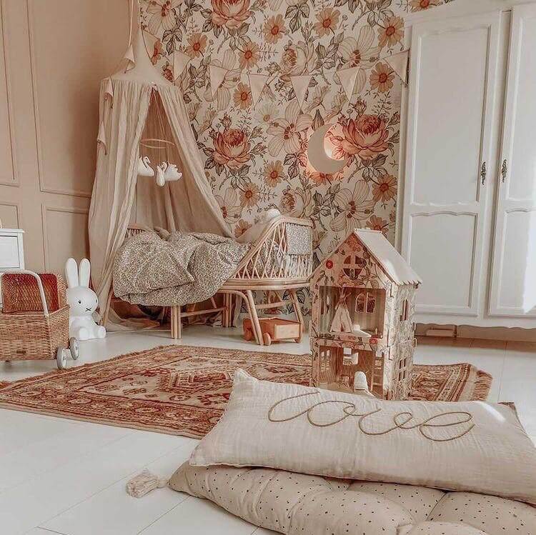 Houten wandlamp kinderkamer | Maan - Multiplex - toddie.nl