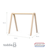 Holz Babygym | Massiver Holzspielbogen mit Blume und Regenbogen hängespielzeuge - natur Spielbogen + Hängespielzeuge toddie.de   