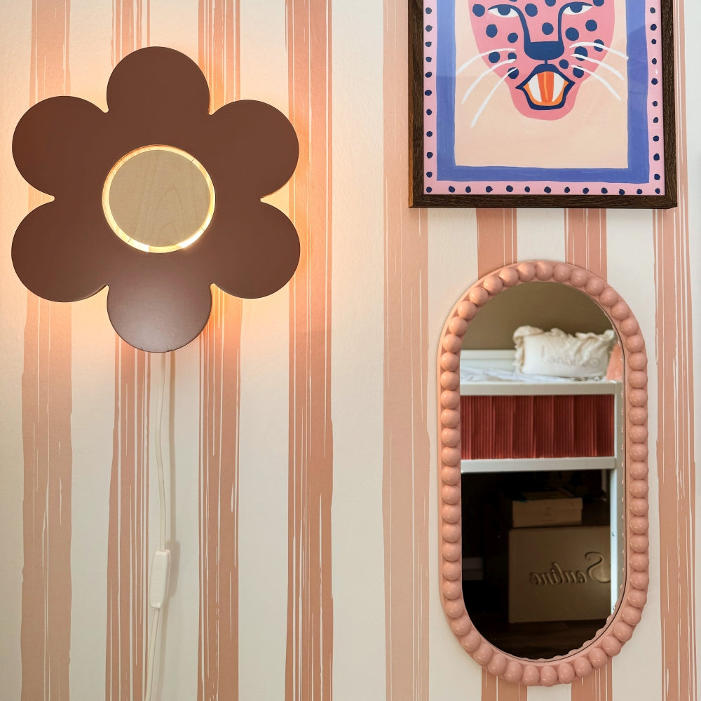 Hölzerne Wandlampe Kinderzimmer | Blume - terra rosa Wandleuchte toddie.de