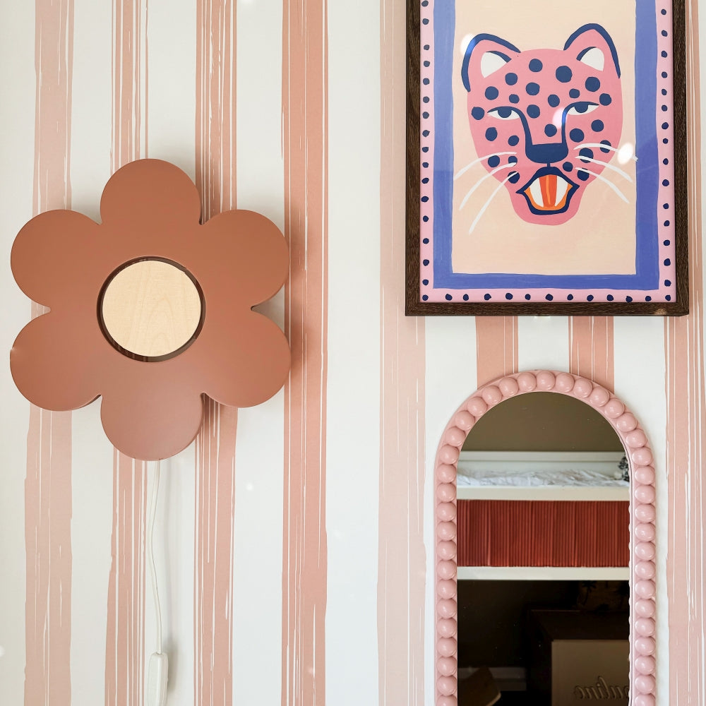 Hölzerne Wandlampe Kinderzimmer | Blume - terra rosa Wandleuchte toddie.de