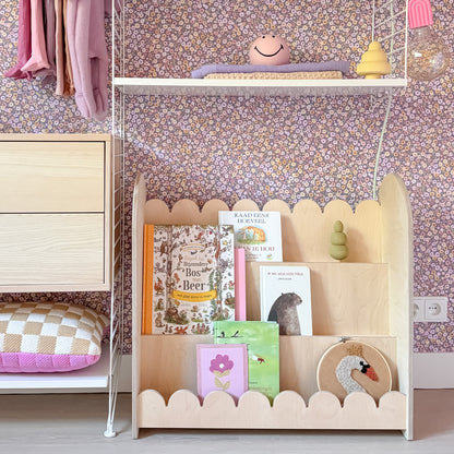 Bubble Montessori boekenkast kinderkamer | 3 treden - blank - toddie.nl ®