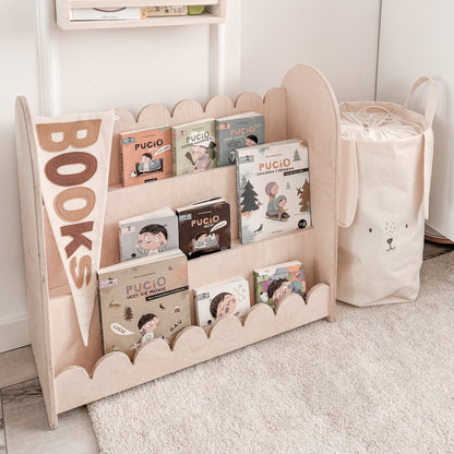 Bubble Montessori boekenkast kinderkamer | 3 treden - blank - toddie.nl ®