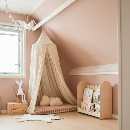 Bubble Montessori boekenkast kinderkamer | 3 treden - blank - toddie.nl ®