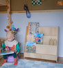 Montessori Bücherschrank Kinderzimmer | 3 Stufen - natur Bücherschrank toddie.de   