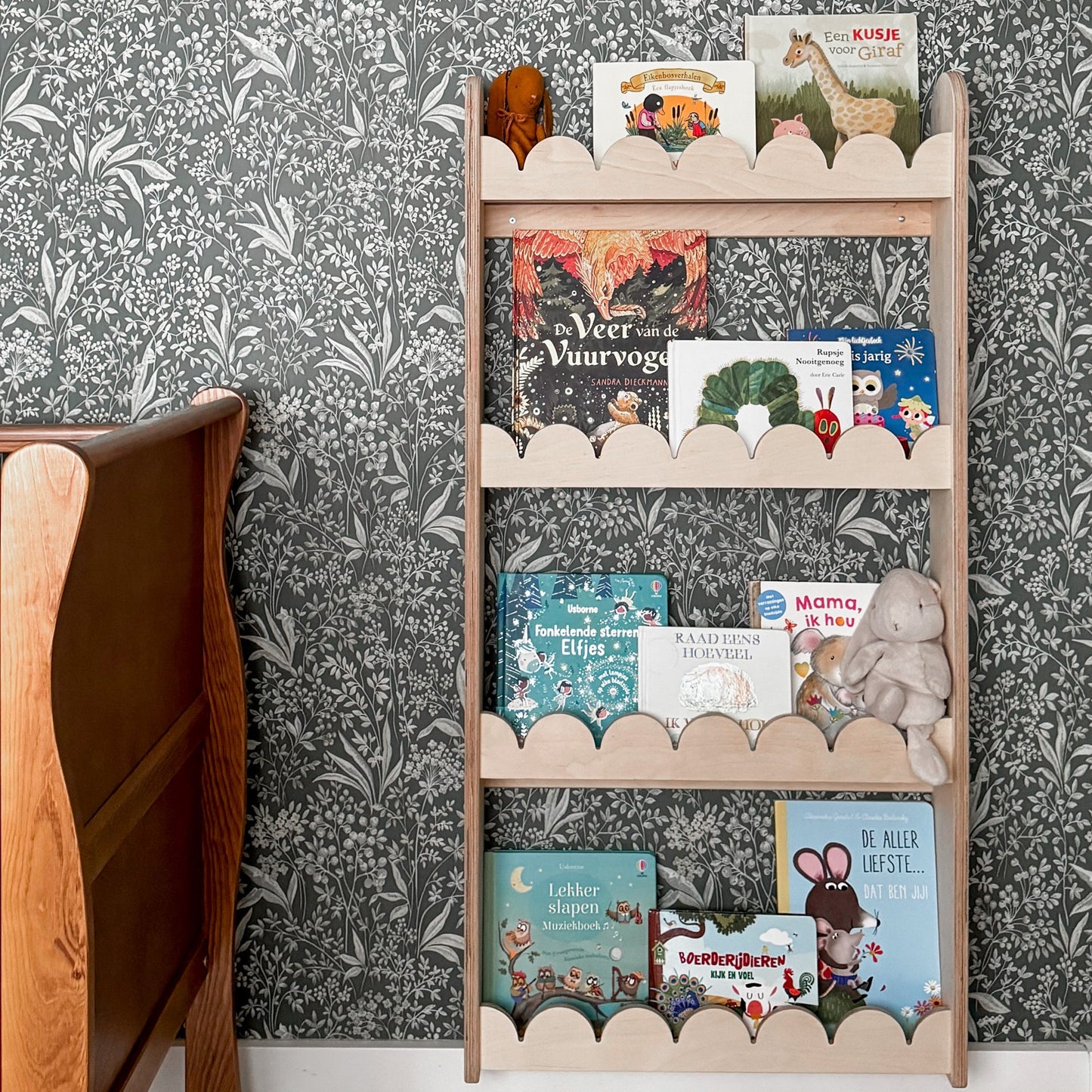 Bubble Montessori boekenrek kinderkamer | 4 planken - blank - toddie.nl ®