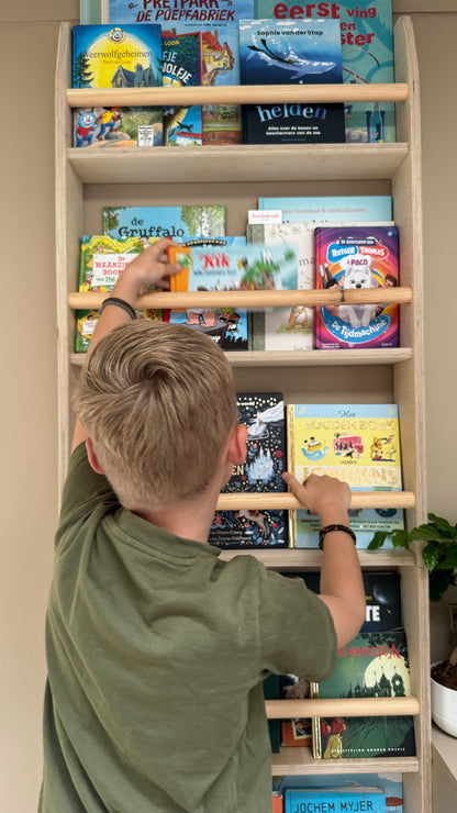 Shelfie montessori boekenrek kinderkamer | 6 planken - blank - toddie.nl ®