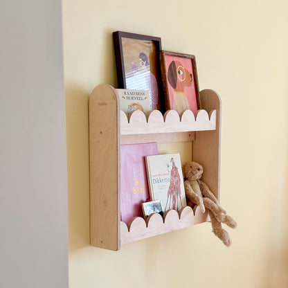 Bubble Montessori boekenrek kinderkamer | 2 planken - blank - toddie.nl ®