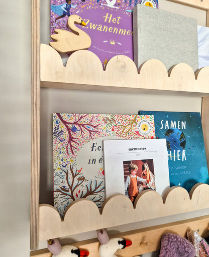 Bubble Montessori boekenrek kinderkamer | 3 planken - blank - toddie.nl ®