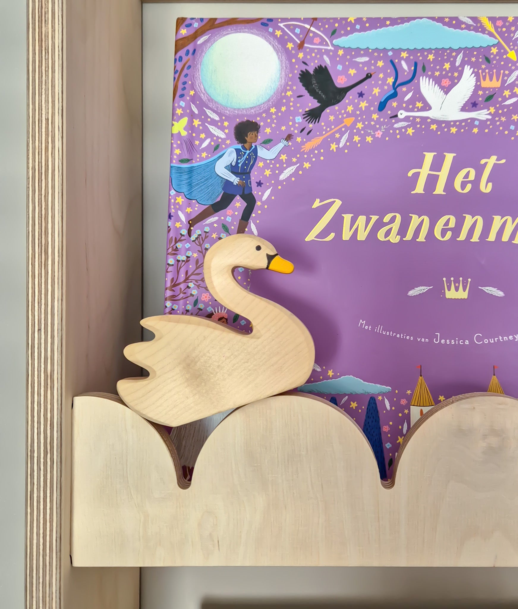 Bubble Montessori boekenrek kinderkamer | 3 planken - blank - toddie.nl ®