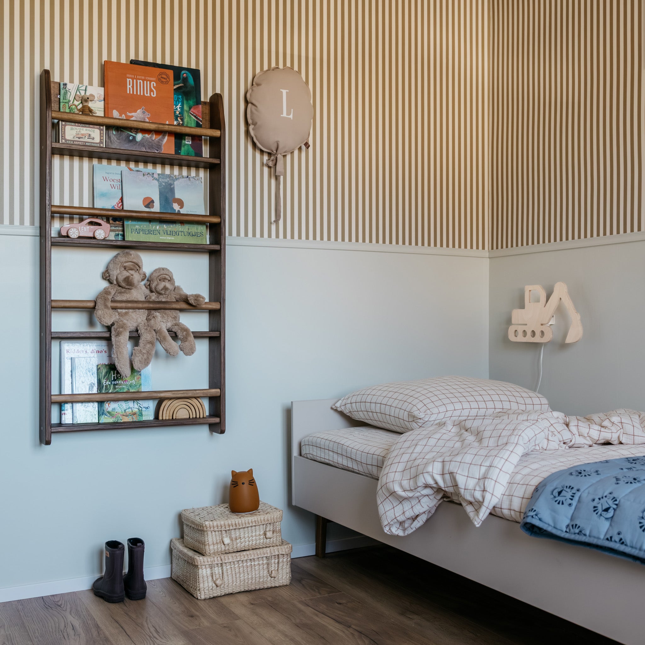 Shelfie Montessori bogreol børneværelse | 4 hylder - Wengé