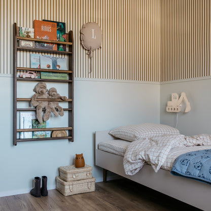 Shelfie montessori boekenrek kinderkamer | 4 planken - Wengé - toddie.nl ®