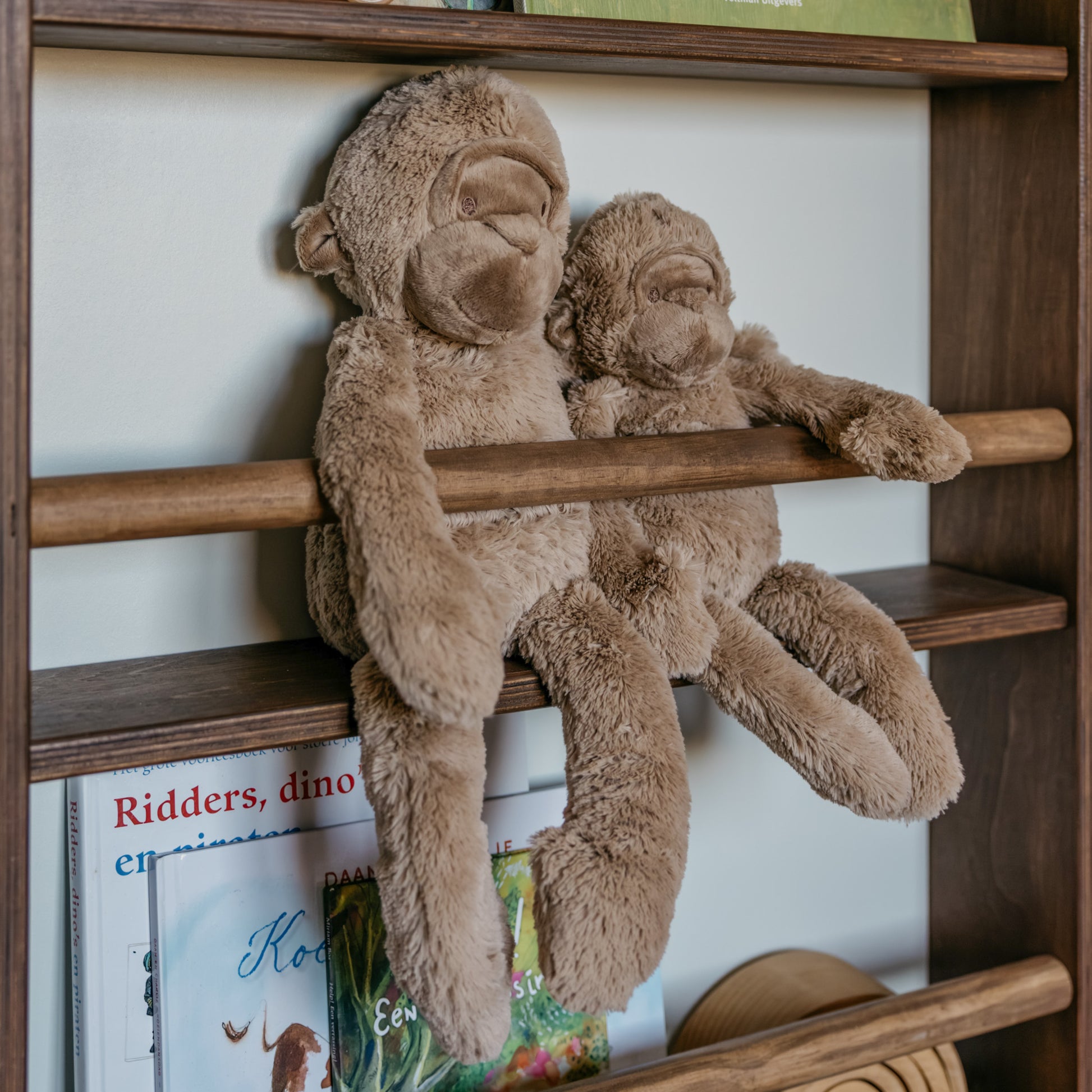 Shelfie montessori boekenrek kinderkamer | 4 planken - Wengé - toddie.nl ®