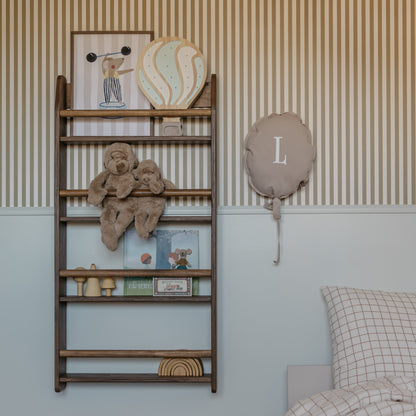 Shelfie montessori boekenrek kinderkamer | 4 planken - Wengé - toddie.nl ®