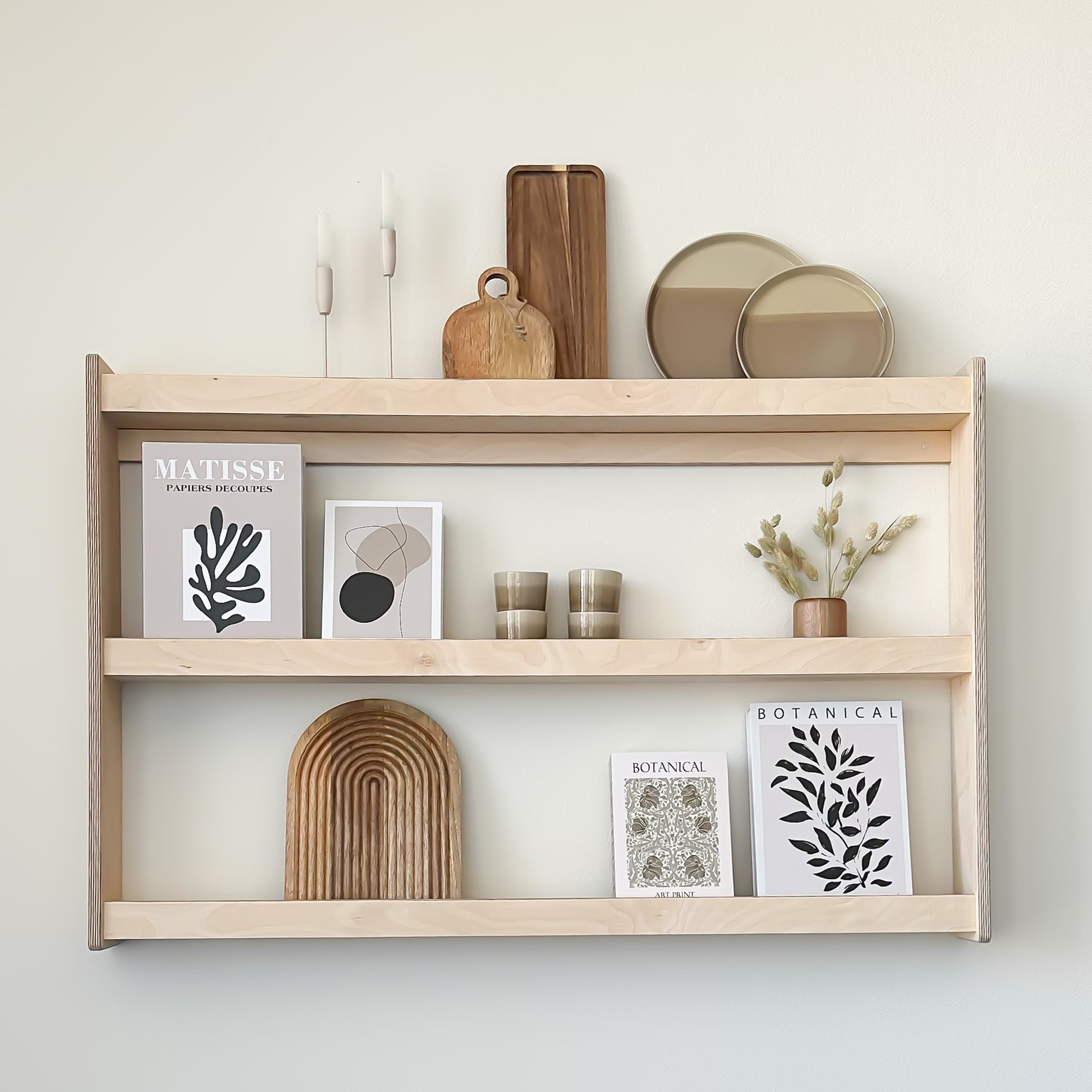 Levo bordenrek | 3 planken - blank - toddie.nl ®