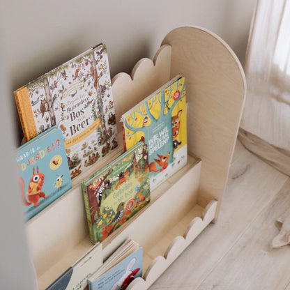 Bubble Montessori boekenkast kinderkamer | 3 treden - blank - toddie.nl ®