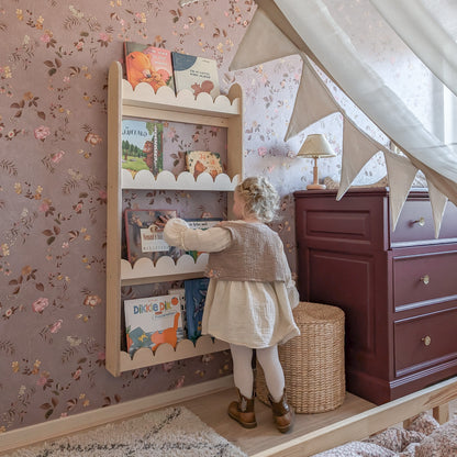 Bubble Montessori boekenrek kinderkamer | 4 planken - blank - toddie.nl ®